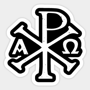 chi-rho alpha omega Sticker